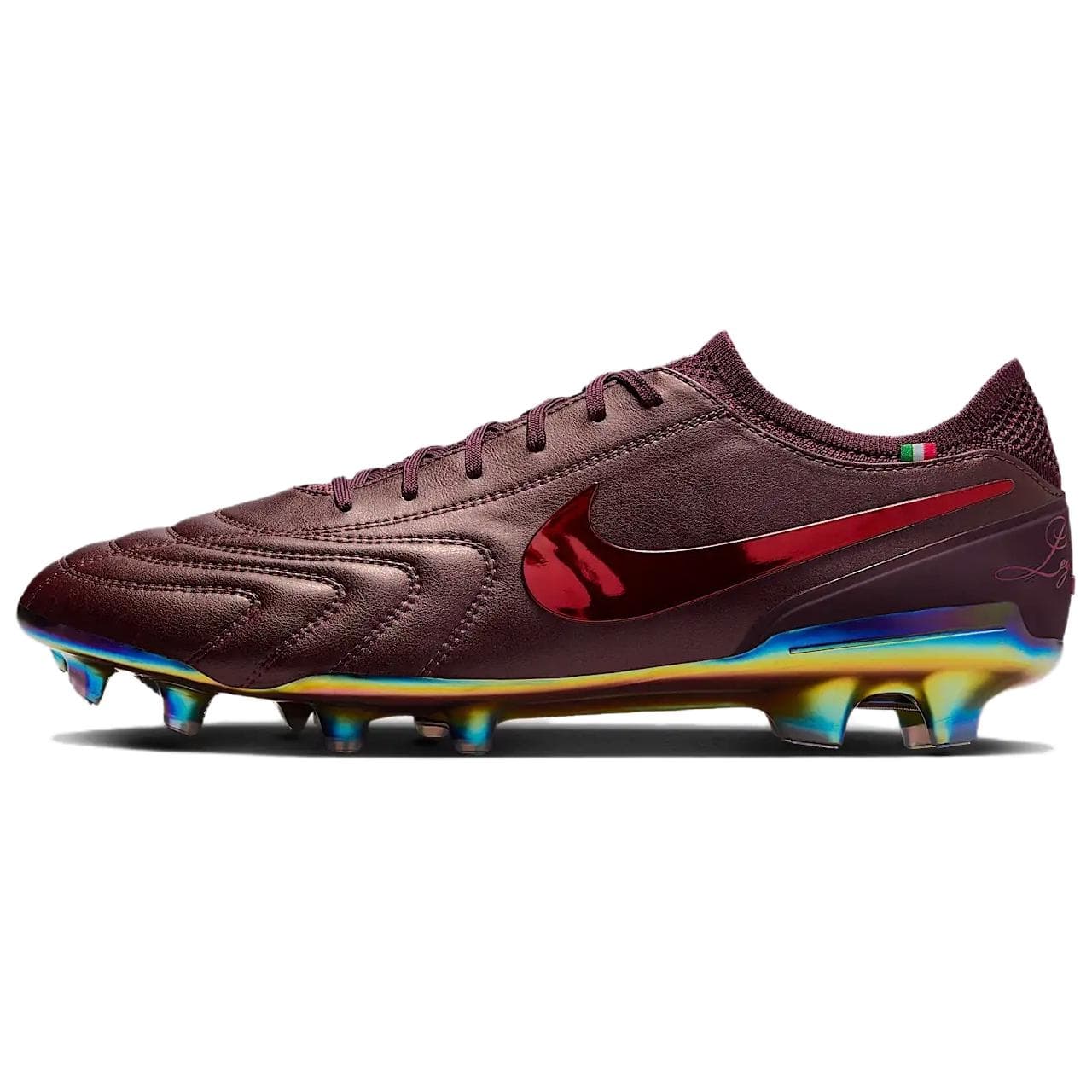 Nike Tiempo Legend 10 Elite Luxe FG Made in Italy Montebelluna - Port Wine Unisex Sneakers Red Bright-Crimson FZ1487-600 cm