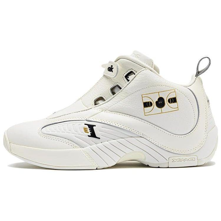 UNIK x LAOWANG x Reebok Answer 4 Chalk Unisex Sneakers White Core-Black Gold-Metallic HQ3592 cm