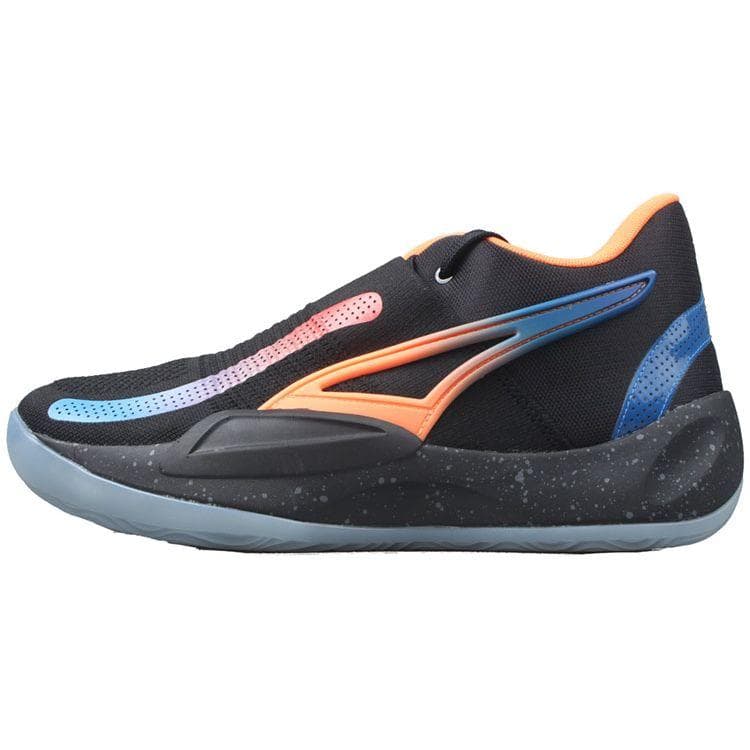 Puma RJ Barrett x Rise Nitro Knicks Men Sneakers Black Ultra-Orange Strong-Blue 377388-02 cm