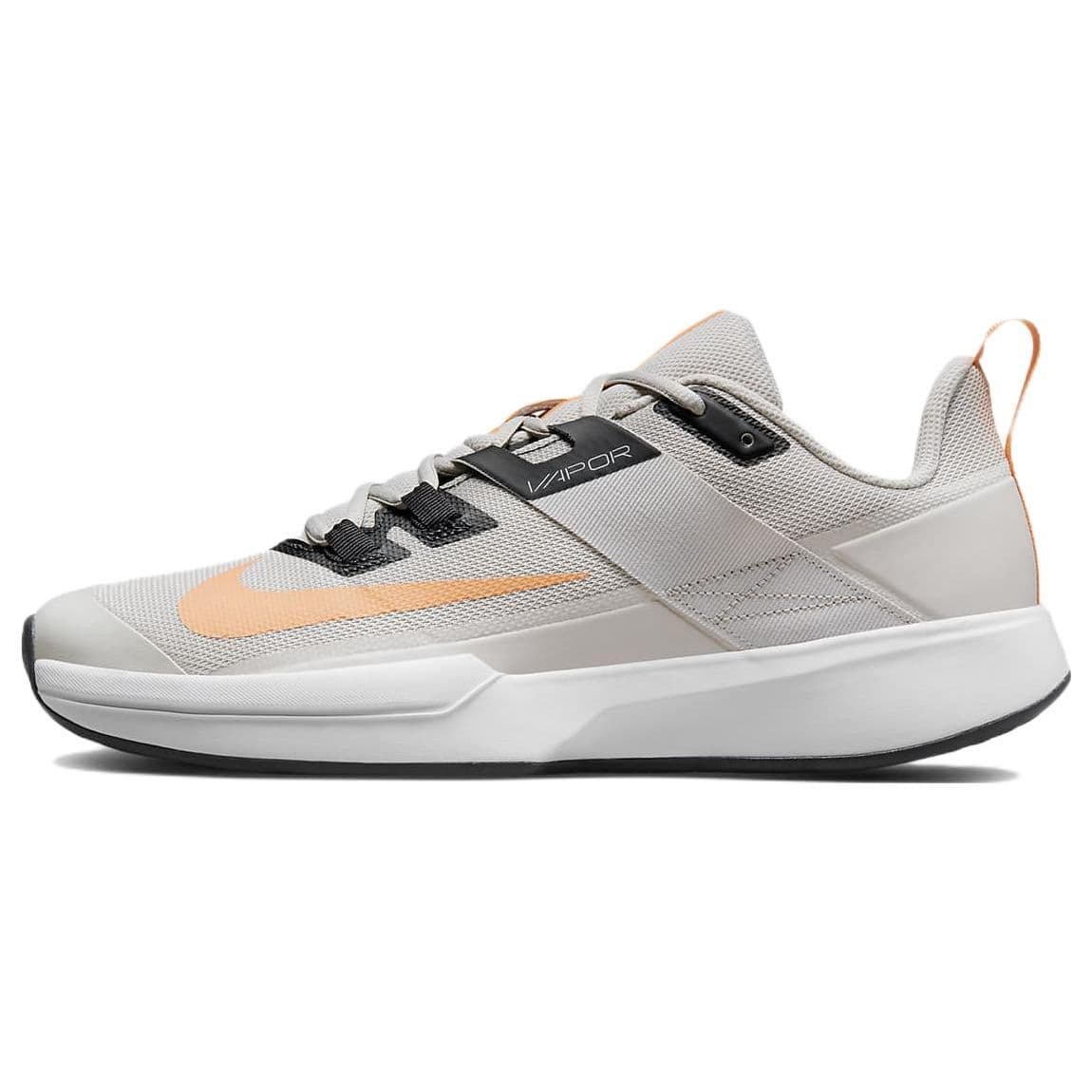 NikeCourt Vapor Lite Light Bone Peach Cream Men Sneakers Grey Dark-Smoke-Grey White DC3432-002 cm