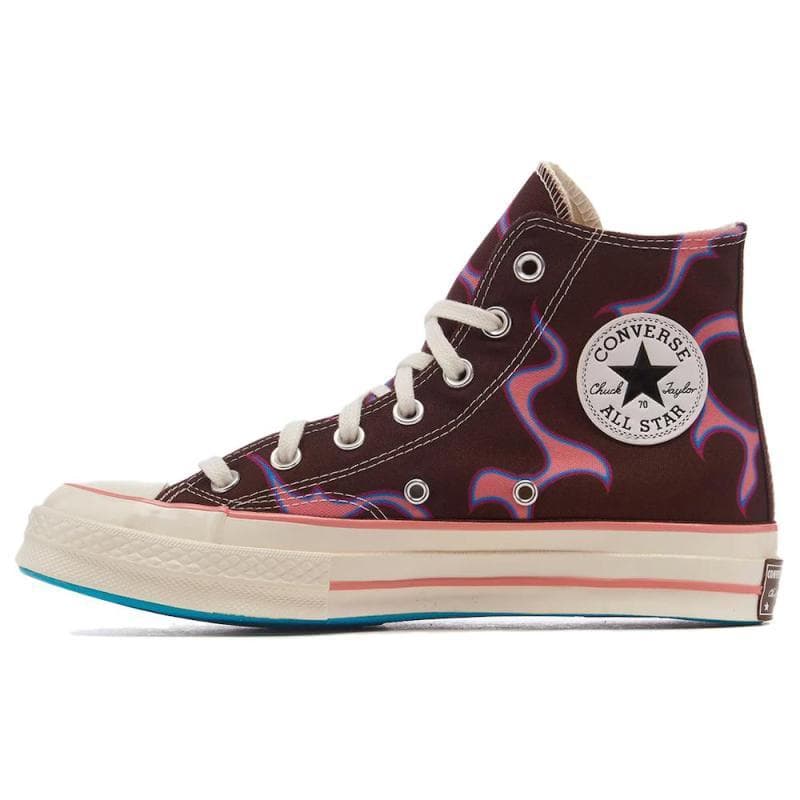 Converse Chuck 70 Plus Comfortable & Stylish Non-Slip & Abrasion Resistant High-Top Board Shoes Unisex Brown Red cm