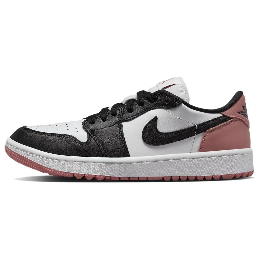Air Jordan 1 Low Golf Rust Pink Unisex Sneakers White Black DD9315-106 cm