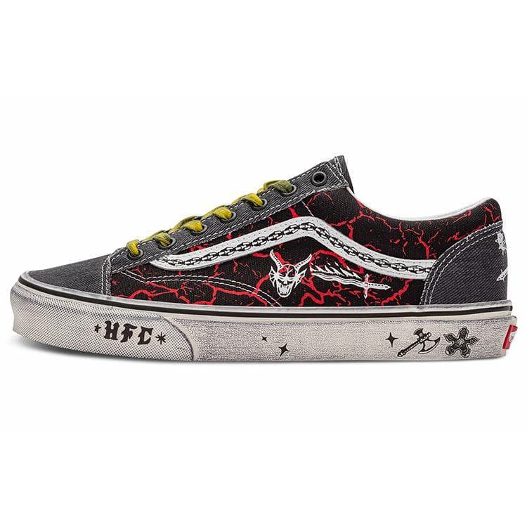 Stranger Things x Vans Style 36 Hellfire Club Unisex Sneakers Black Red VN0A3DZ3Y09 cm