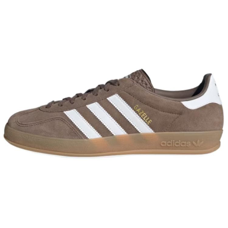 adidas Gazelle Indoor Earth Strata White Unisex Sneakers Brown Cloud-White Gold-Metallic JQ0175 cm