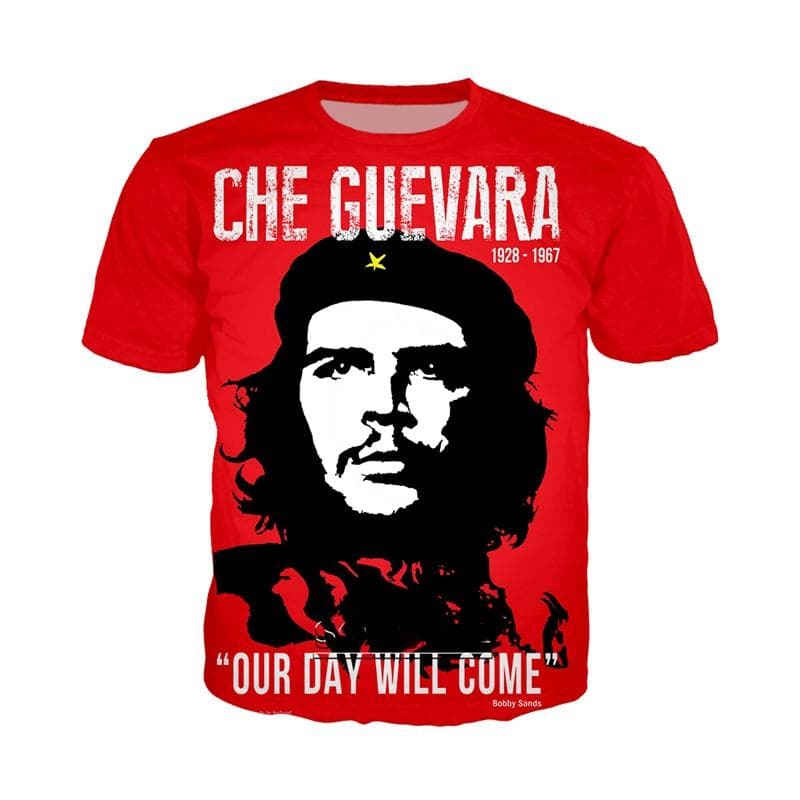 Che Guevara Graffiti T Shirt Men Women Custom 3d Print T -Shirt Summer Anime Streetwear Casual Oversized Tee Shirt Homme cm