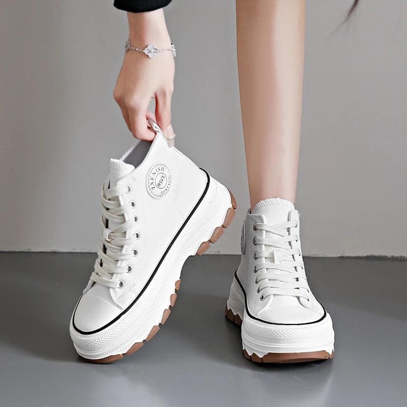 Designer Shoes for Women New High Top Women's Canvas Shoes Spring Autumn Plus Size Platform Casual Running Sports Shoes cm