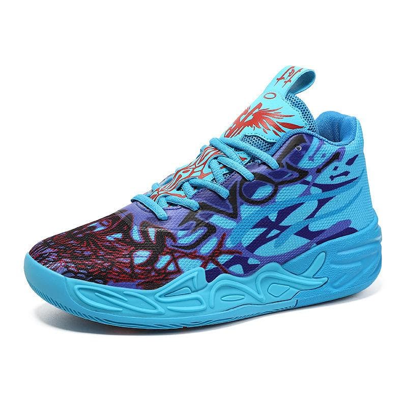2025 new basketball shoes high-top three-ball 4th generation students actual combat men's and women's blue ball sports shoes batch 2025 cm