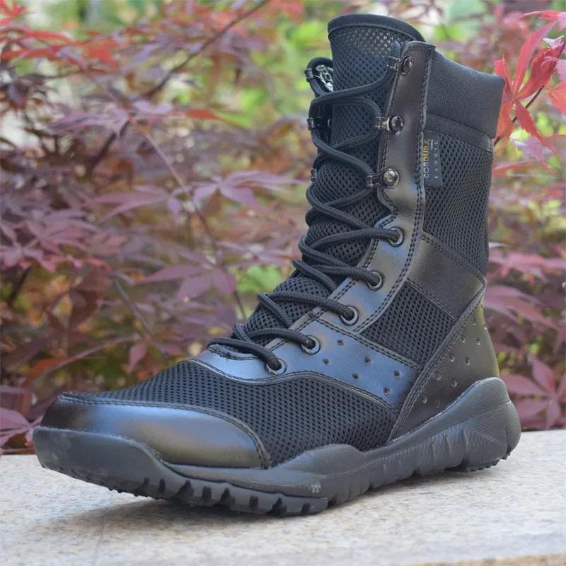 Fashion Men's Work Shoes SFB Light Men Ankle Boots Waterproof Lace-up High Top Boot Fashion Mesh Motorcycle Boots New botas para hombre cm