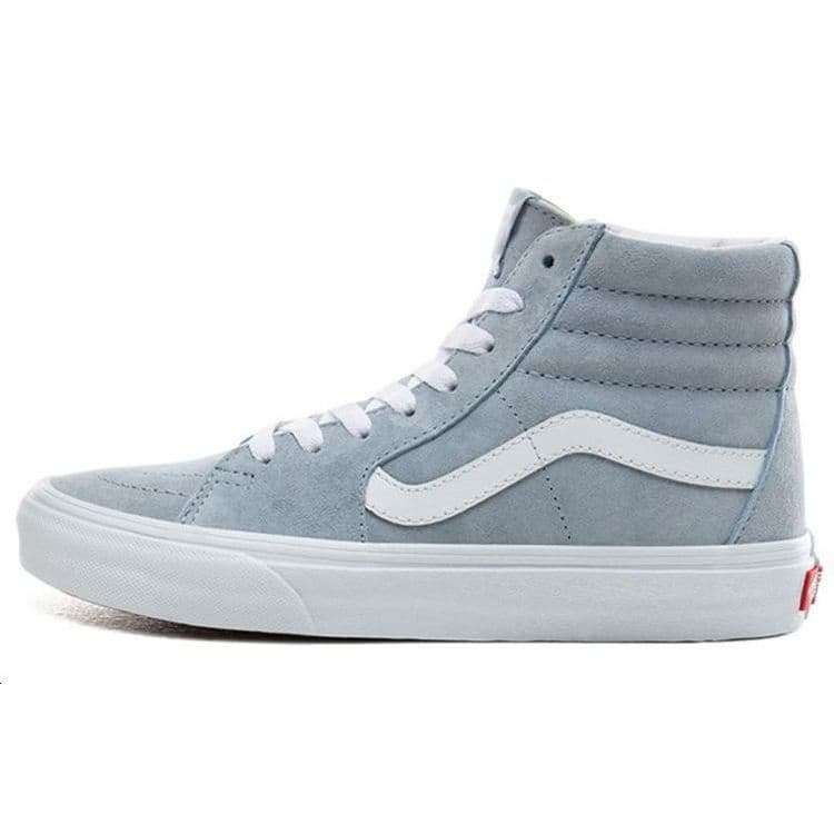 Vans Sk8 Pig Suede Slip Resistant Durable Breathable High Top Skate Shoes Unisex Skate Shoes Light-Blue VN0A4BV6V4Z cm