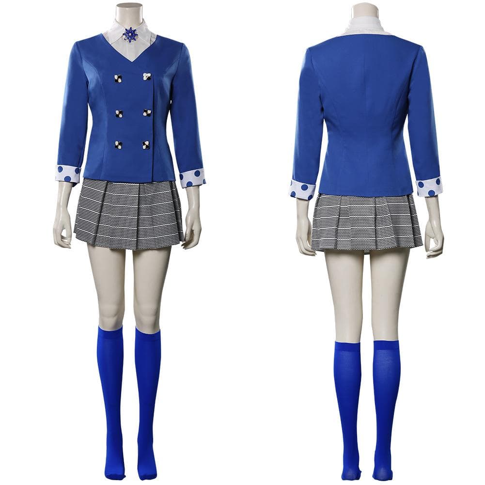 Heathers The Musical-Veronica Sawyer Cosplay Costume Uniform Skirt Outfits Halloween Carnival Costumes Full Sets cm blue