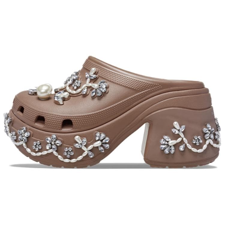 Simone Rocha X Crocs Mermaid Comfortable Versatile Clogs Unisex Clogs Latte 210142-2Q9 cm