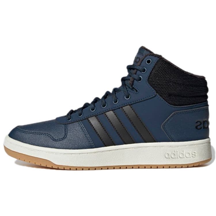 Adidas Hoops 2.0 Mid Crew Navy Gum Men Sneakers Blue Core-Black GZ7939 cm