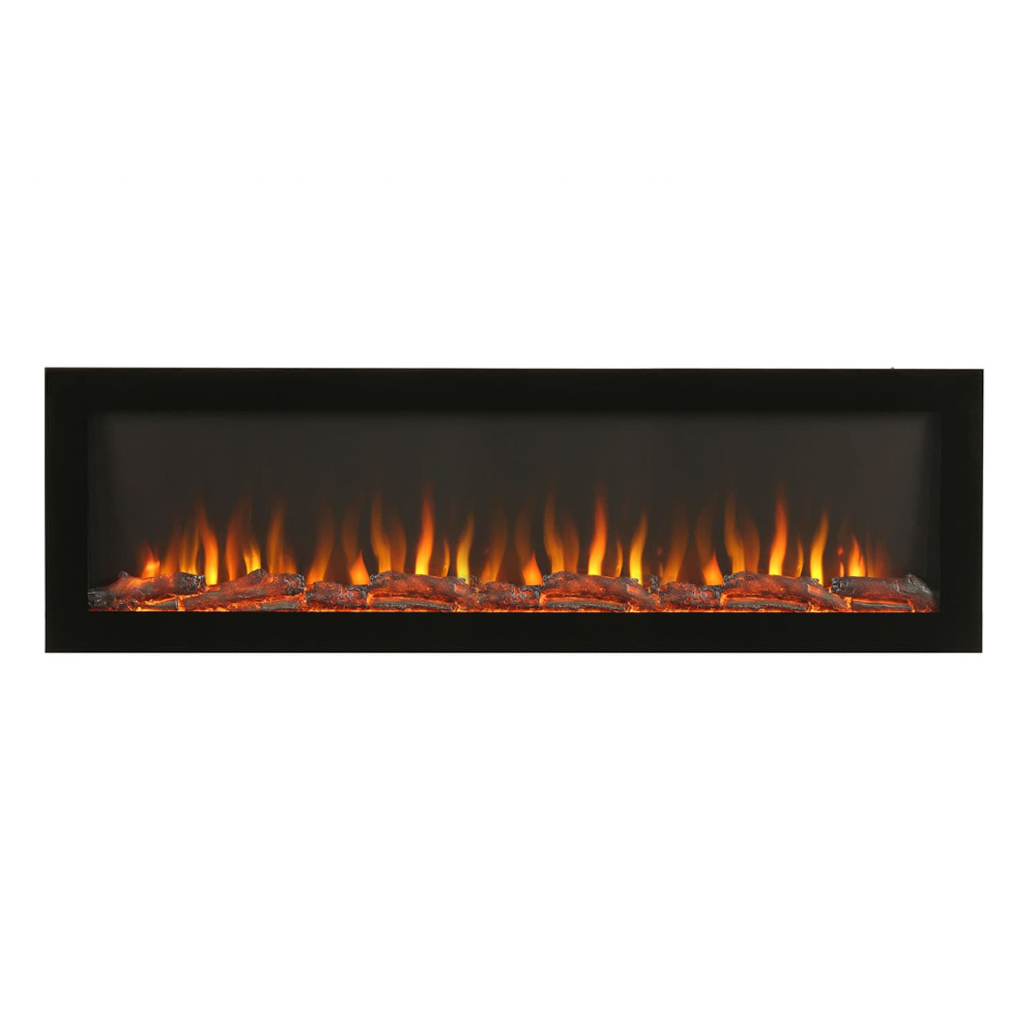 Camino Elettrico Moderno a Parete Nero da 50" - Edge - ECOSO by Hudson Reed