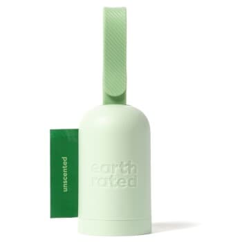 Earth Rated poo bag holder with 15 poo bags without scent