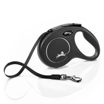 Flexi New Classic belt black M, 5 m, 25 kg