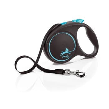 Flexi black design strap blue L, 5 m, 50 kg