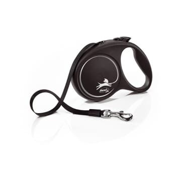 Flexi black design strap black M, 5 m, 25 kg