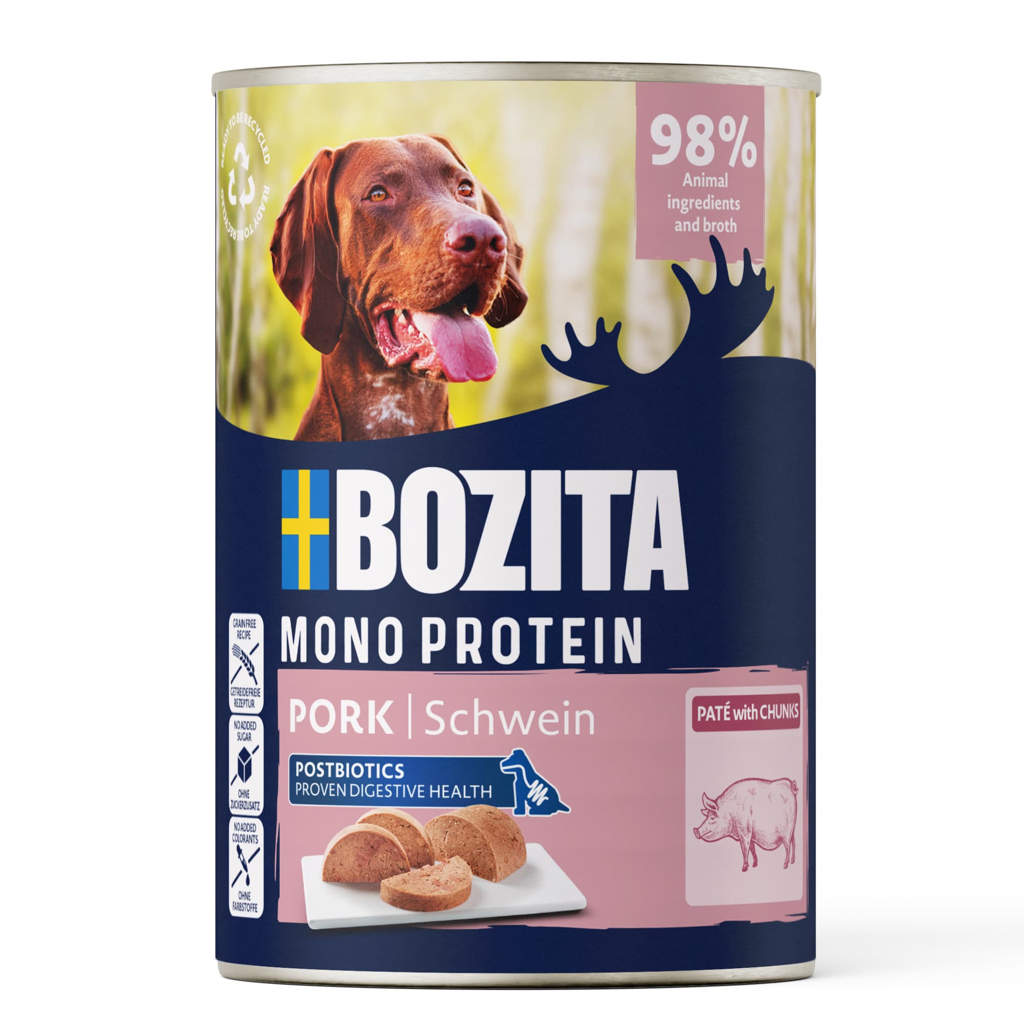 Bozita Dog Pâté 6 x 400g - Pork