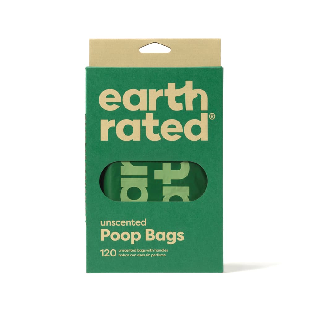Earth Rated 120 Poo Bags with Handle - Scentless