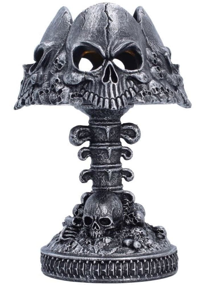 Nemesis Now Black Last Light Gothic Skull Lamp