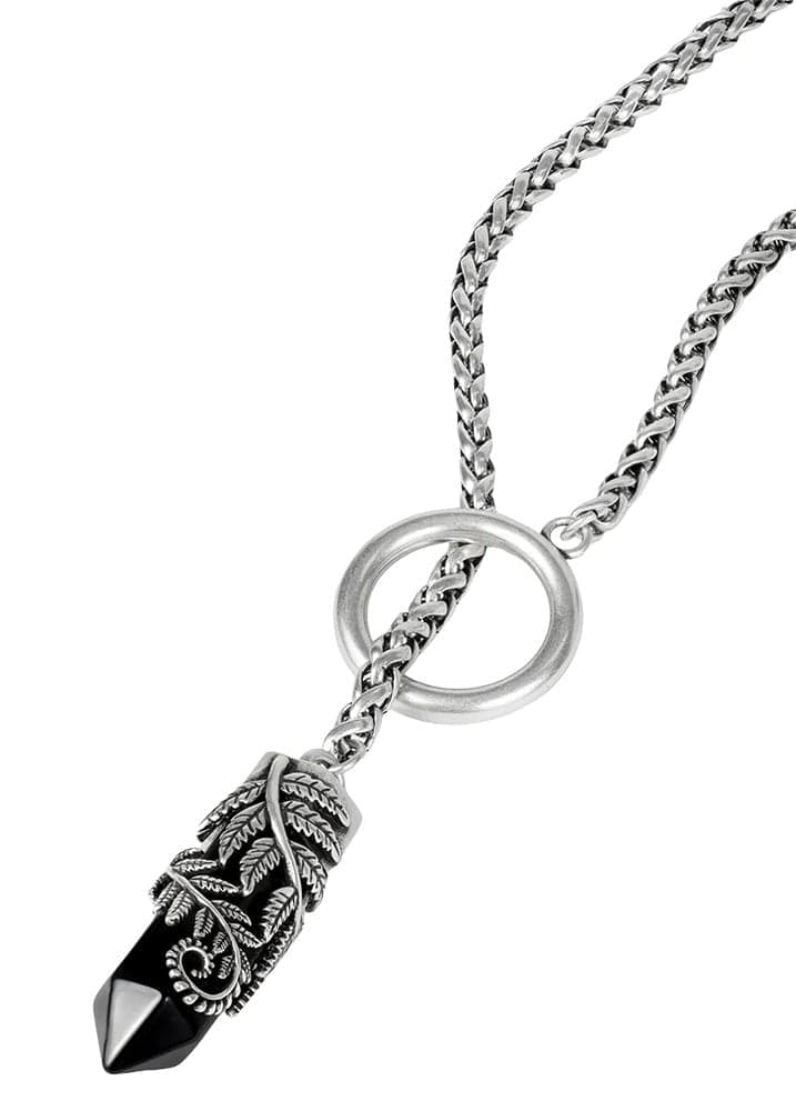 Restyle Crystal Fern O-Ring Necklace