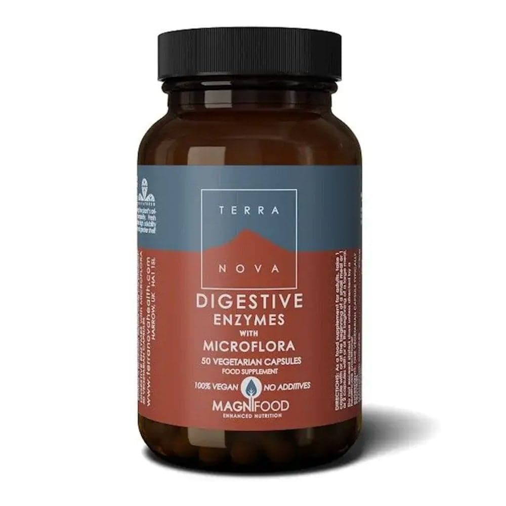 TERRANOVA Digestive Enzymes with Microflora - 50 Vegicaps