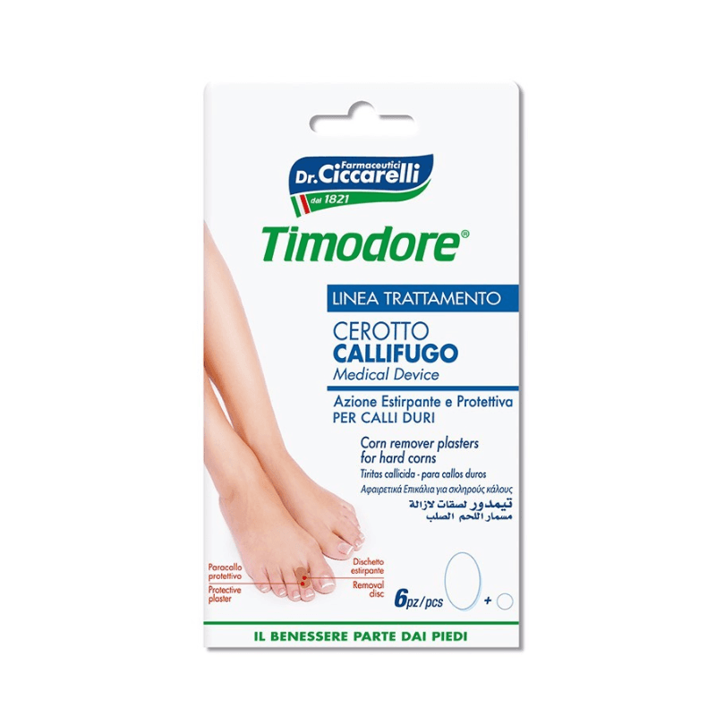 Timodore cerotto callifugo ad azione estirpante e protettiva per calli duri 6 pezzi