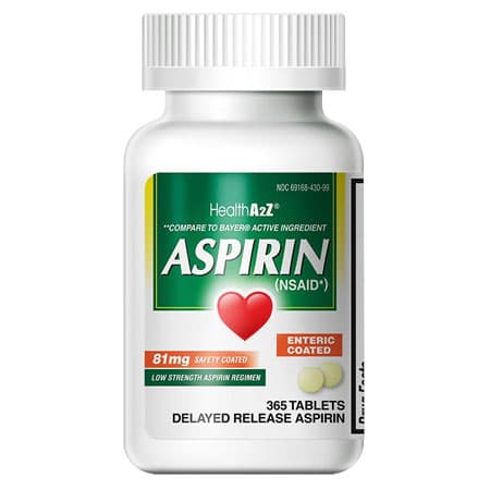 HealthA2Z Aspirin 81mg Low Dose, 365 Tablets