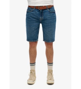 Superdry for man. M7110394A Straight shorts with Vintage Logo blue logo (32), Casual, Cotton, Denim