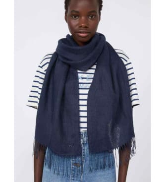 Weekend Max Mara for woman. 2615541105600 Wkasionbio navy linen scarf (OSFA), Casual