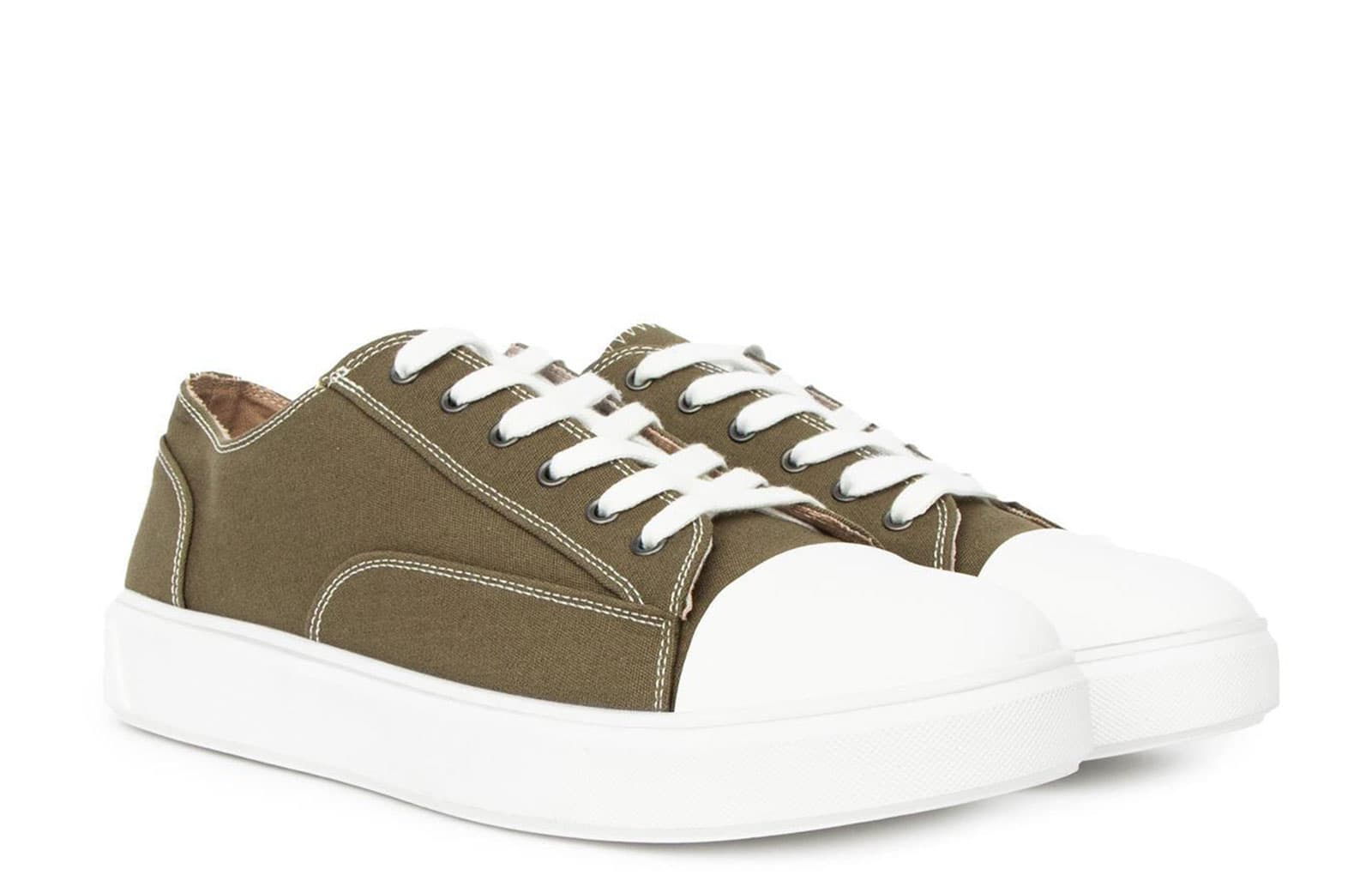 Duck And Cover Nesta Men's Trainers Size: 9 Colour : Khaki Green