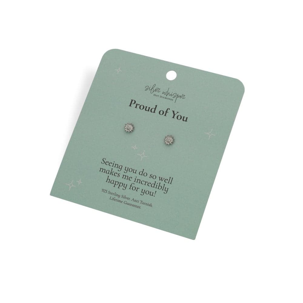 Hot Diamonds Silver Whisper 'Proud of You' Stud Earrings