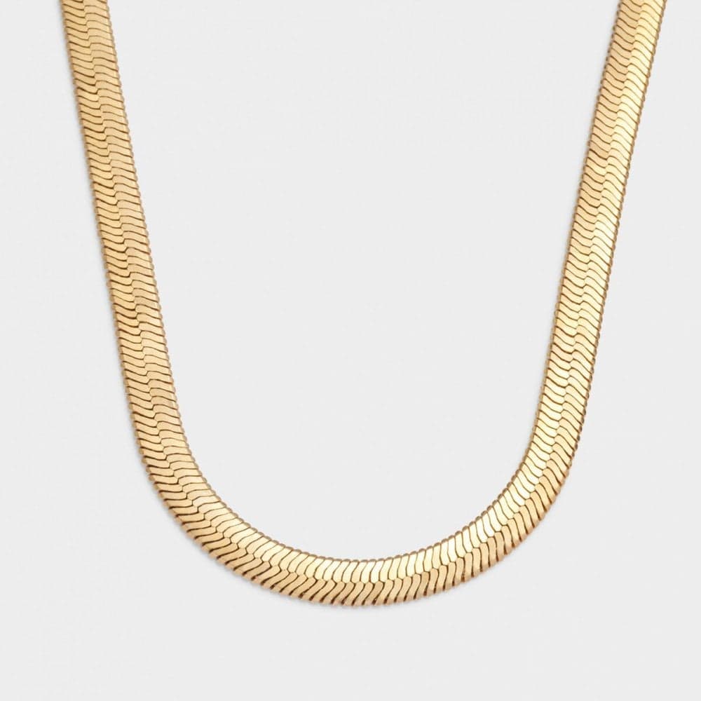 Katie Loxton Ciana Waterproof Gold Large Snake Chain Necklace 42cm + 5cm