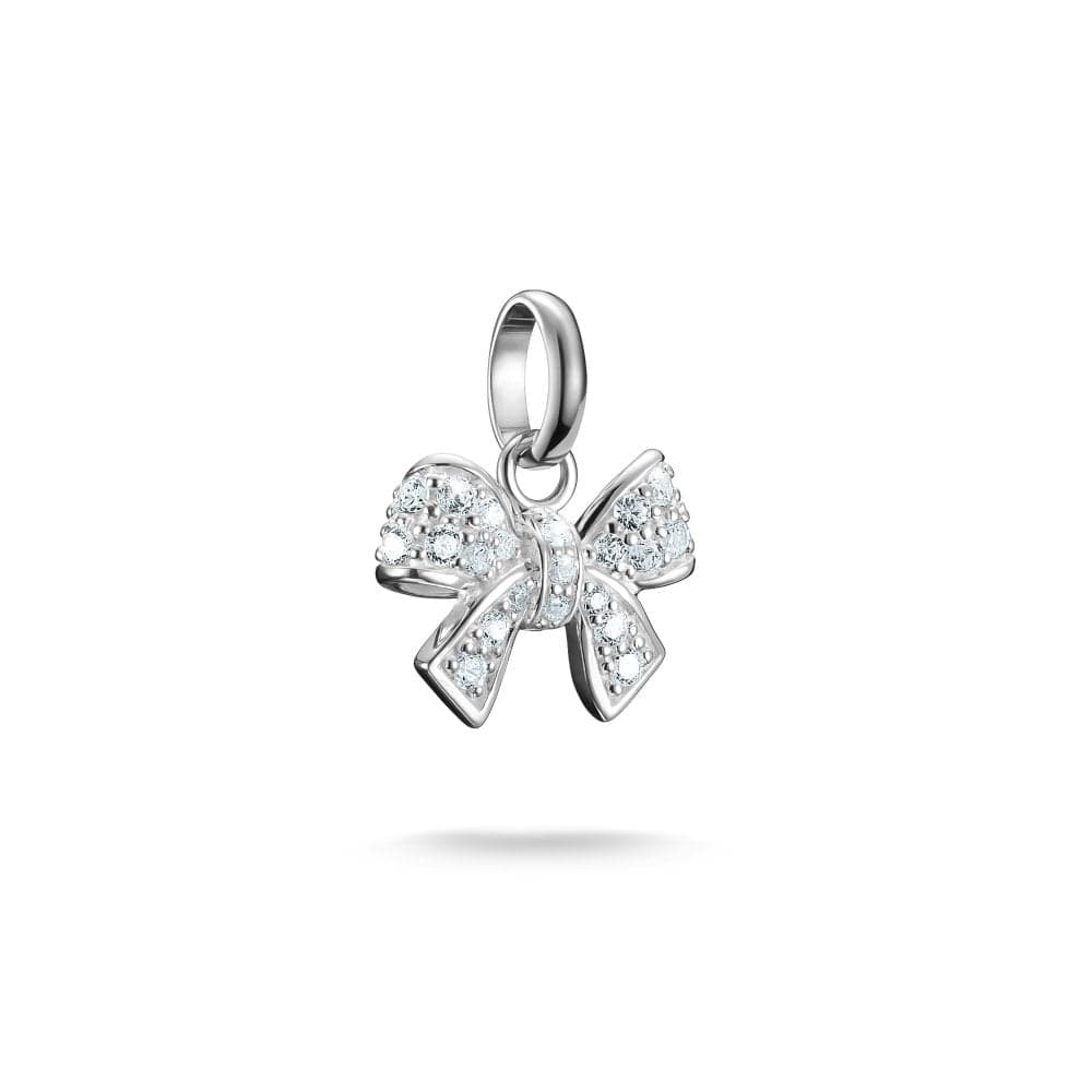 Thomas Sabo Charm Club Connect CZ Bow Charm Pendant 1.6 x 1.4cm