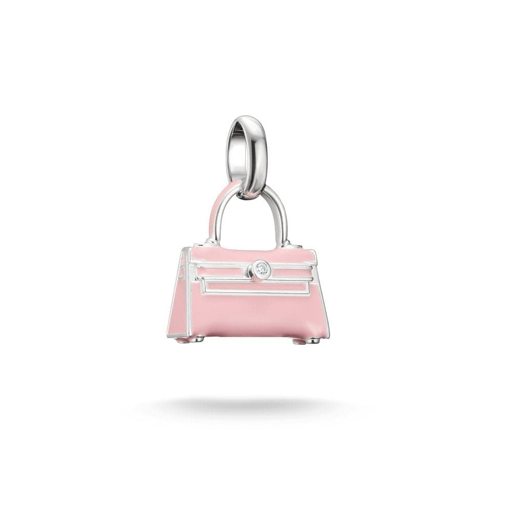 Thomas Sabo Charm Club Connect Pink Handbag Charm 2.1 x 1.4cm