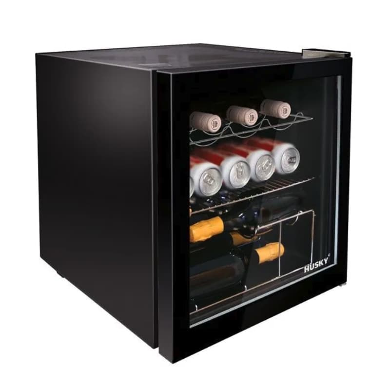 Black Glass Door Display Mini Fridge Drinks Cooler