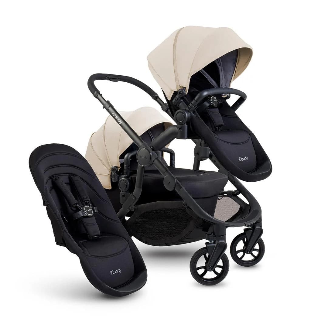 iCandy Orange 4 Double Pushchair Bundle - Latte