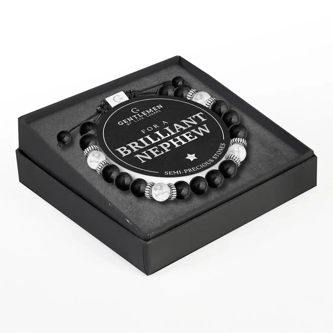 Nephew semi precious adjustable bracelet