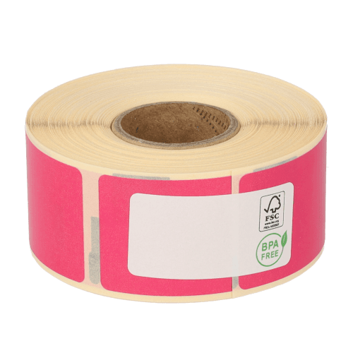 12x Seiko SLP-1PLB compatible labels, 28mm x 89mm, 260 labels, pink, permanent